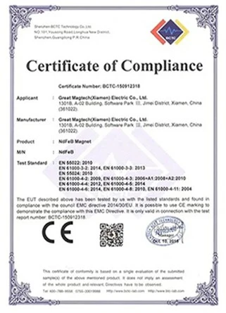 Certificate of Compliance Certificate of Compliance