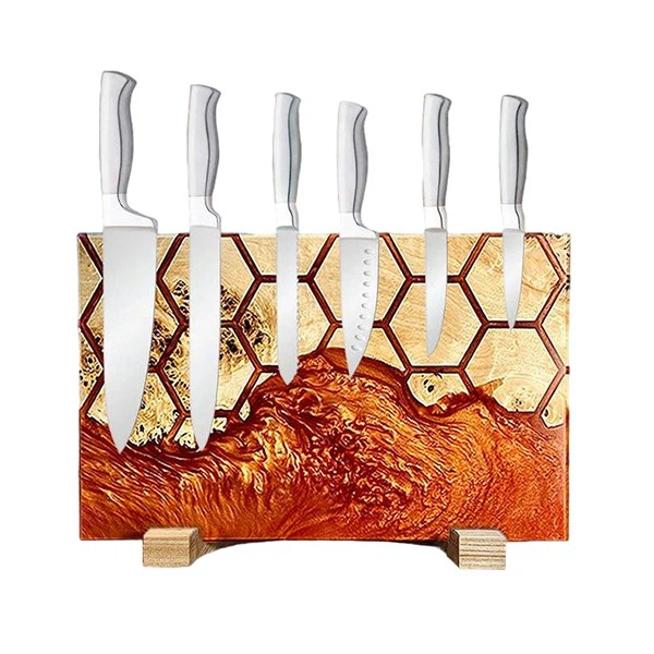 knife set with magnetic block