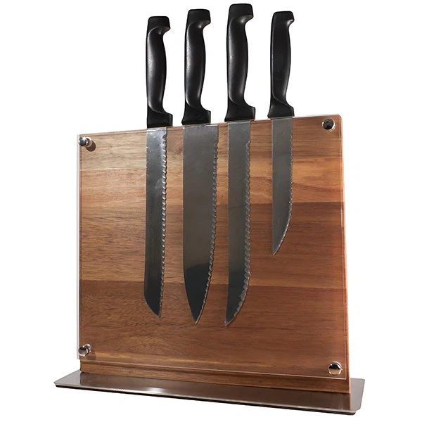 wooden magnetic knife stand